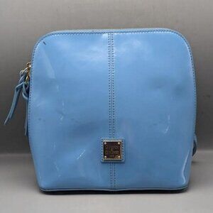 Dooney & Bourke Blue Patent Leather Trixie Crossbody Bag